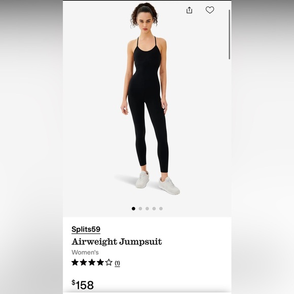 Splits59 Jet Black Airweight Jumpsuit - Picture 1 of 5